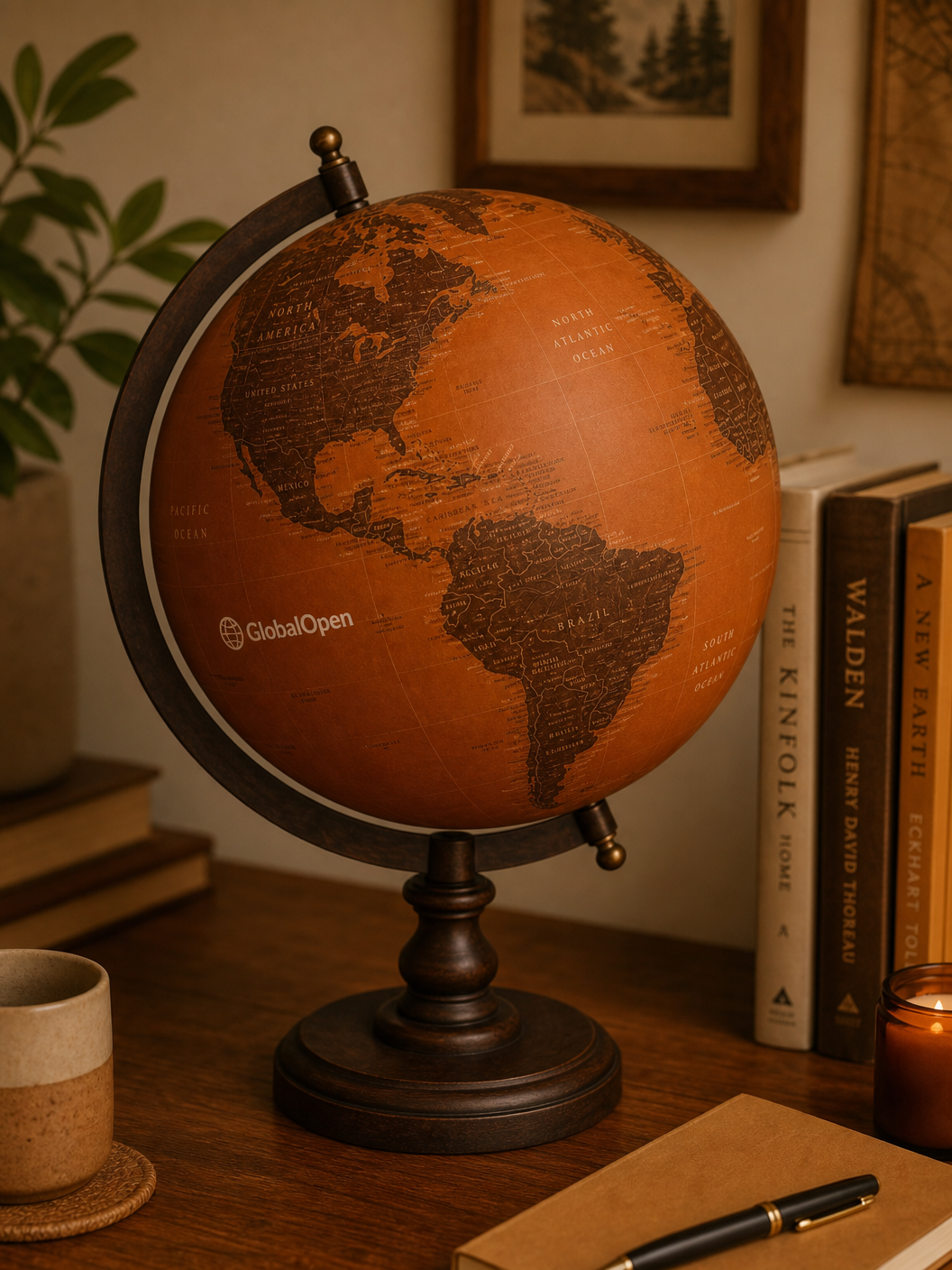 Globalopen Heritage 30cm Antique Globe with Bookend Stand