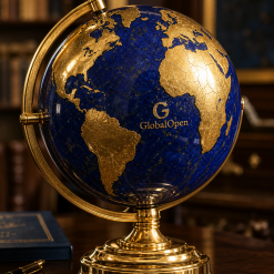 Globalopen Marble 20cm Marble-Effect Designer Globe